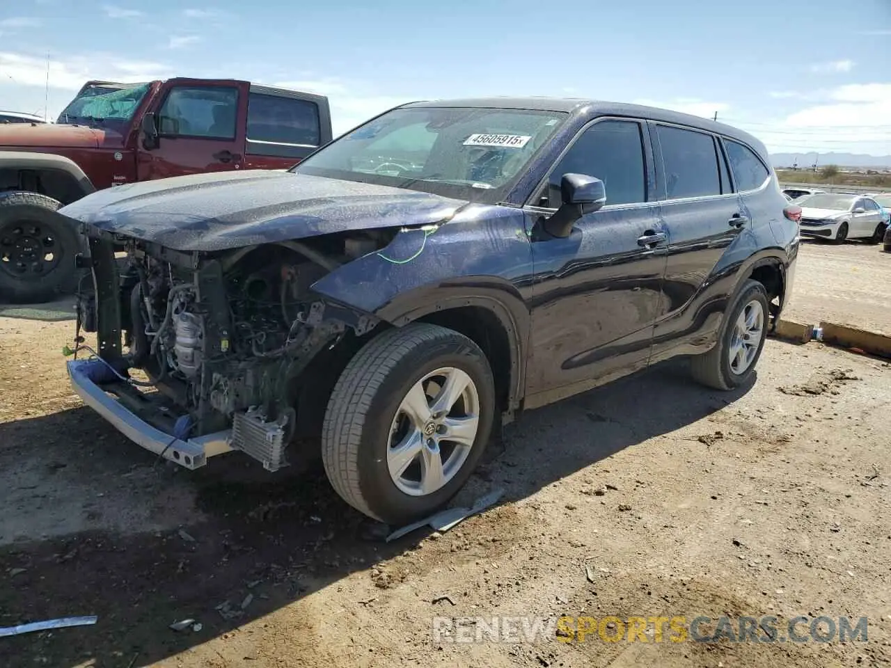 1 fotografías del automóvil dañado 5TDCZRAH7MS531162 TOYOTA HIGHLANDER 2021