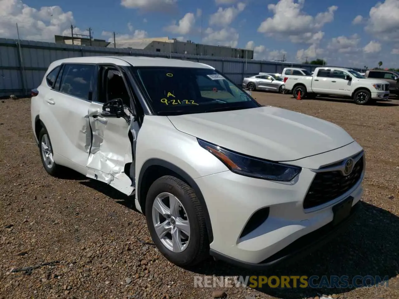 1 fotografías del automóvil dañado 5TDCZRAH8MS529632 TOYOTA HIGHLANDER 2021