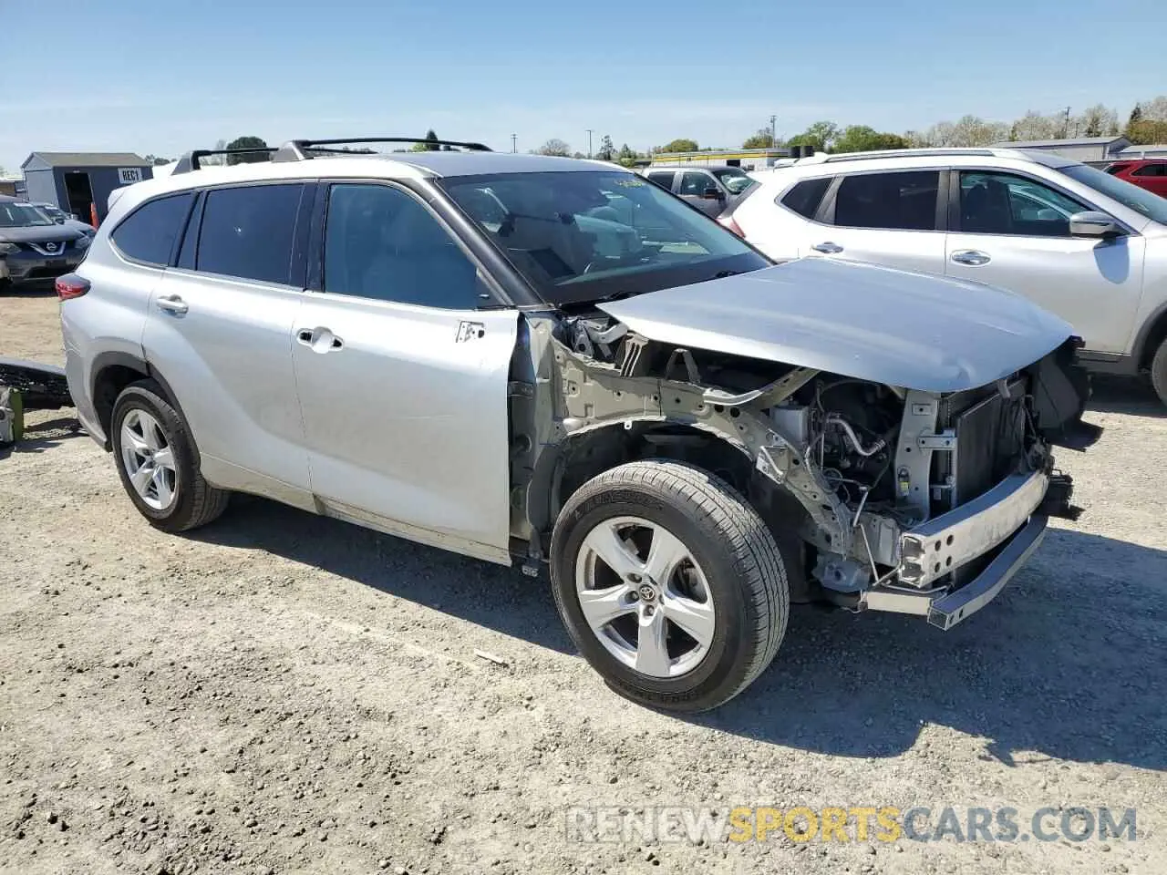 4 fotografías del automóvil dañado 5TDCZRAH8MS531199 TOYOTA HIGHLANDER 2021