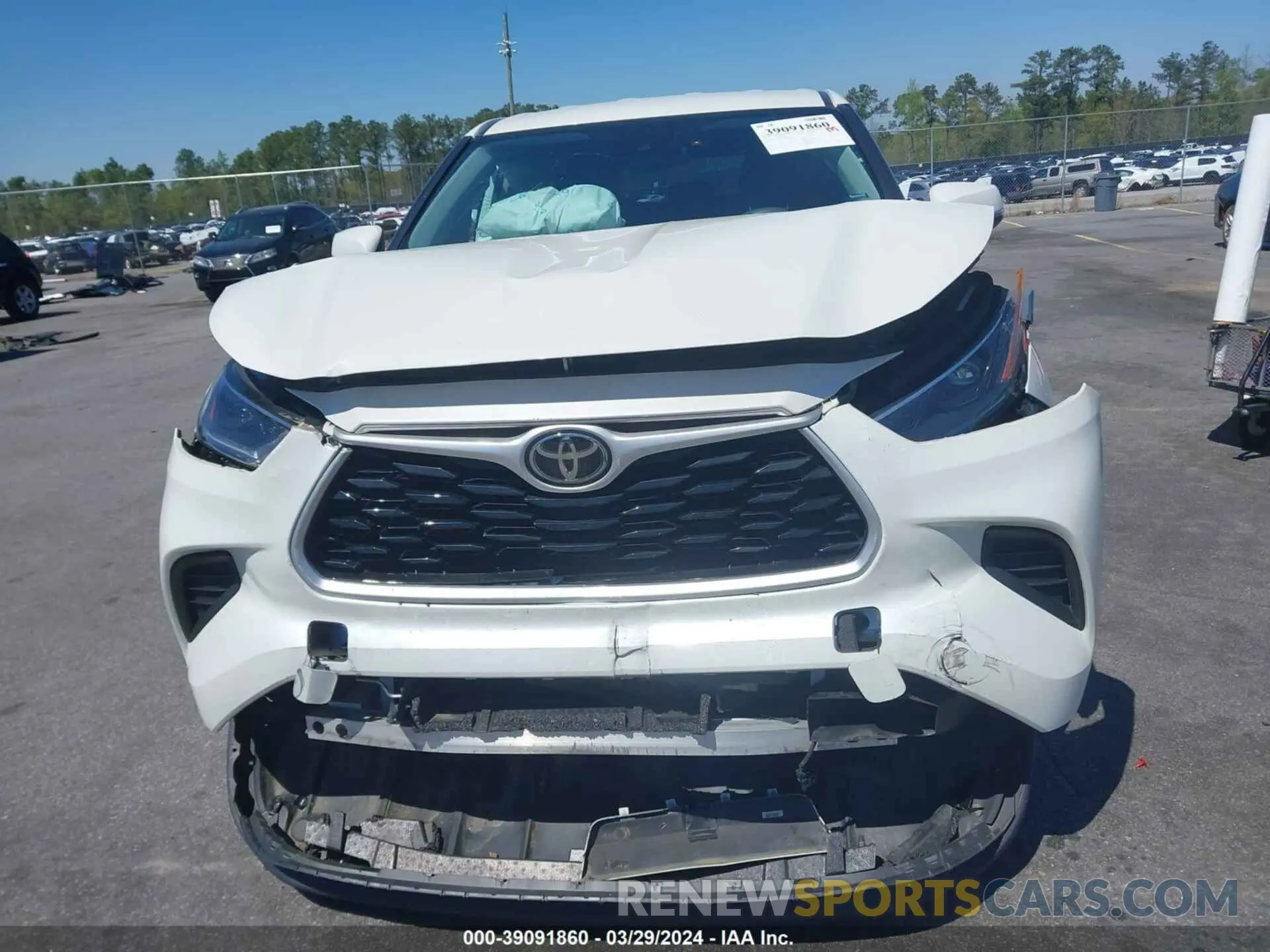 6 fotografías del automóvil dañado 5TDCZRAH9MS039328 TOYOTA HIGHLANDER 2021