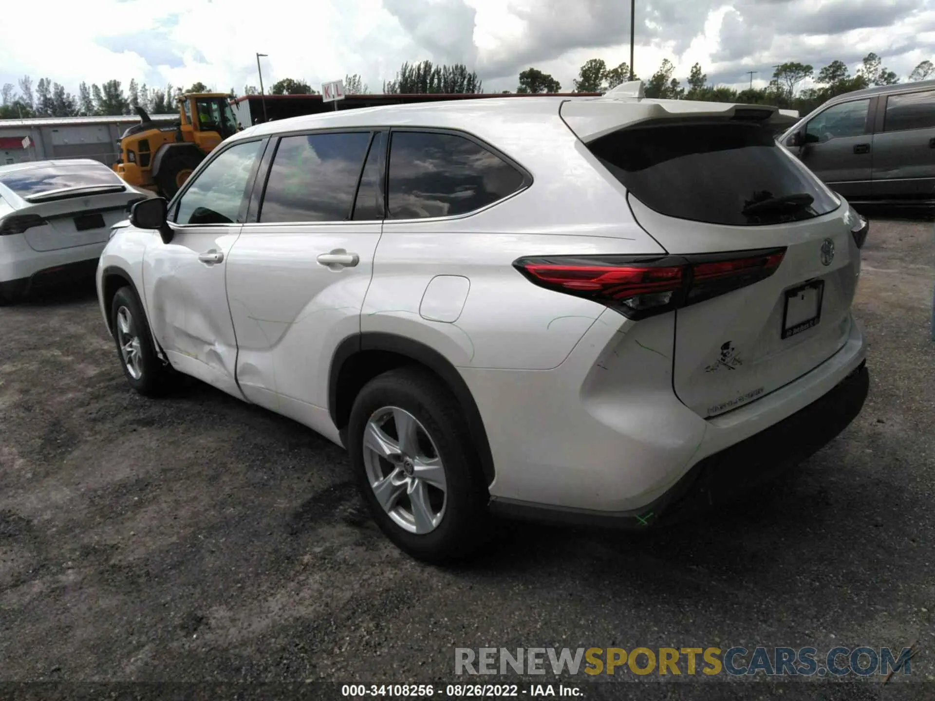3 fotografías del automóvil dañado 5TDCZRAHXMS043906 TOYOTA HIGHLANDER 2021