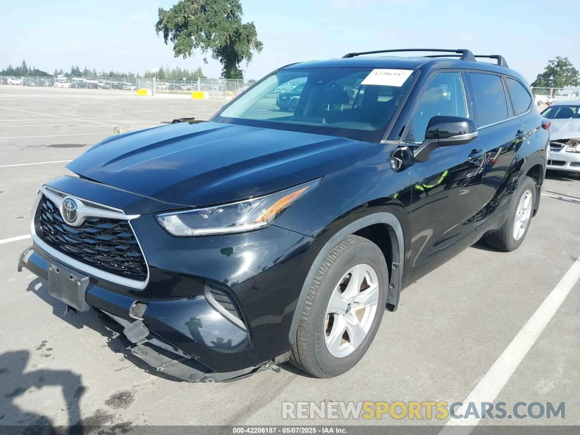 2 fotografías del automóvil dañado 5TDCZRBH1MS558663 TOYOTA HIGHLANDER 2021