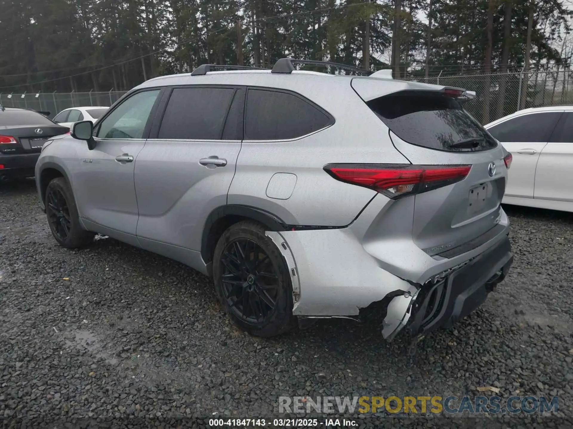 3 fotografías del automóvil dañado 5TDDBRCH2MS016124 TOYOTA HIGHLANDER 2021
