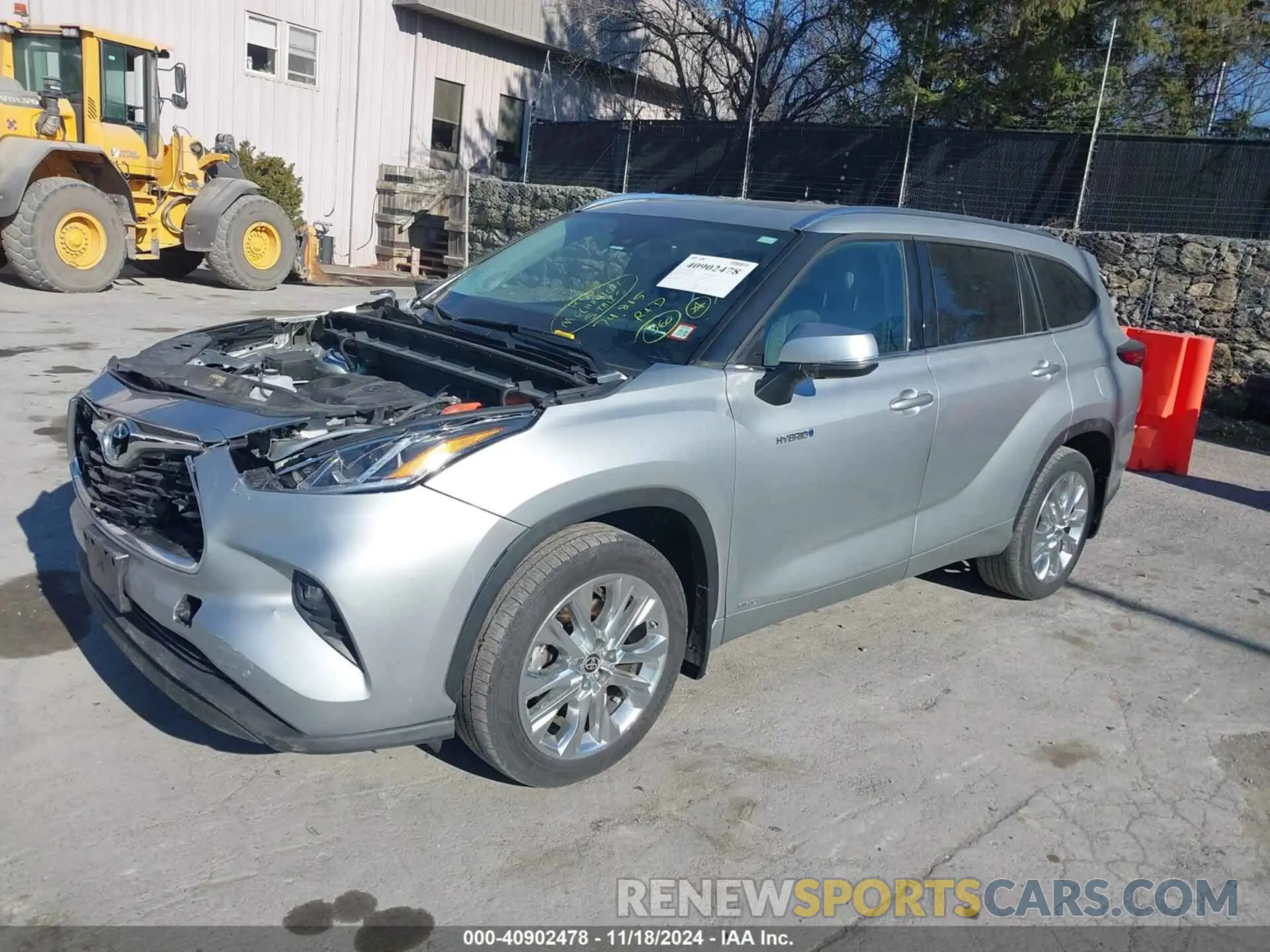 2 fotografías del automóvil dañado 5TDDBRCHXMS528195 TOYOTA HIGHLANDER 2021