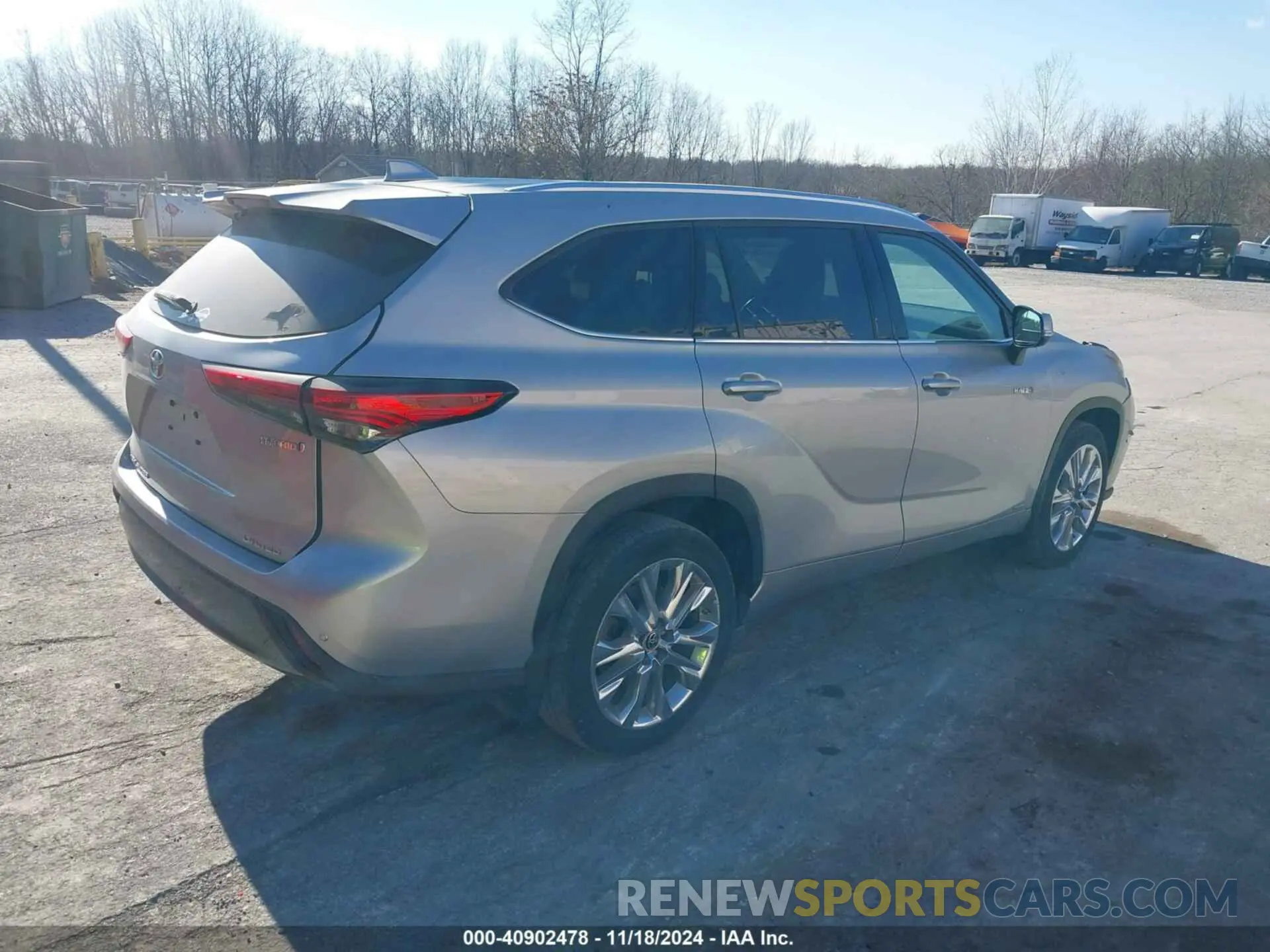 4 fotografías del automóvil dañado 5TDDBRCHXMS528195 TOYOTA HIGHLANDER 2021