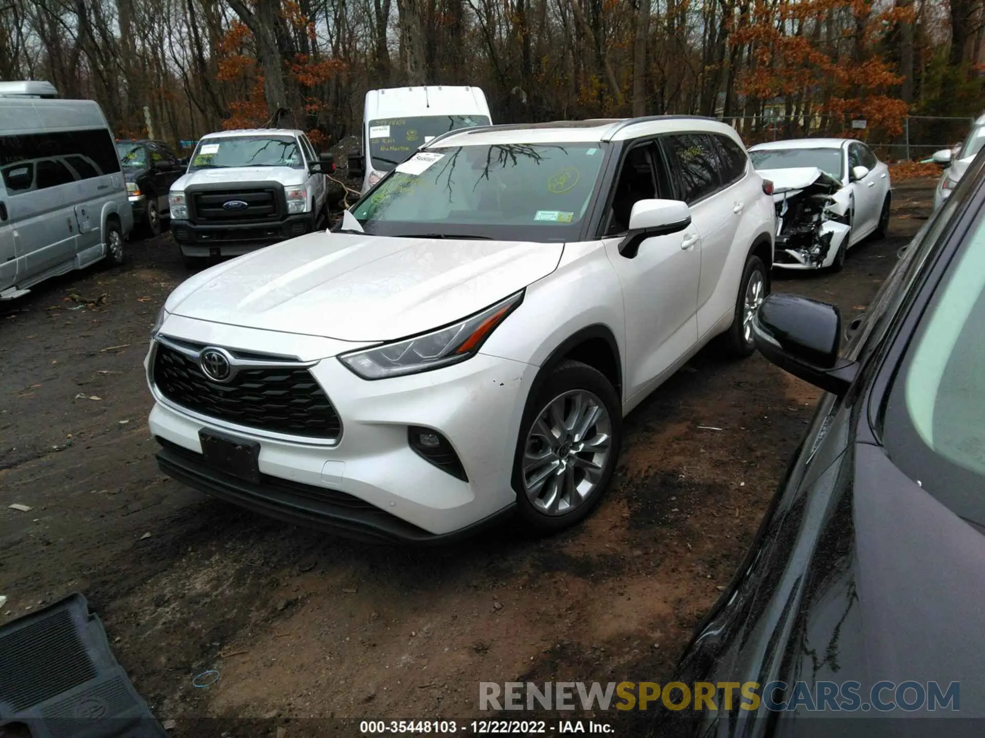 2 fotografías del automóvil dañado 5TDDZRBH0MS065545 TOYOTA HIGHLANDER 2021