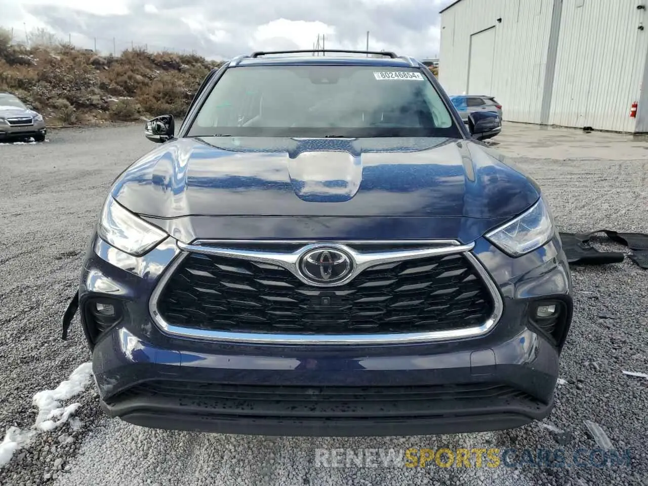 5 fotografías del automóvil dañado 5TDDZRBH0MS071555 TOYOTA HIGHLANDER 2021