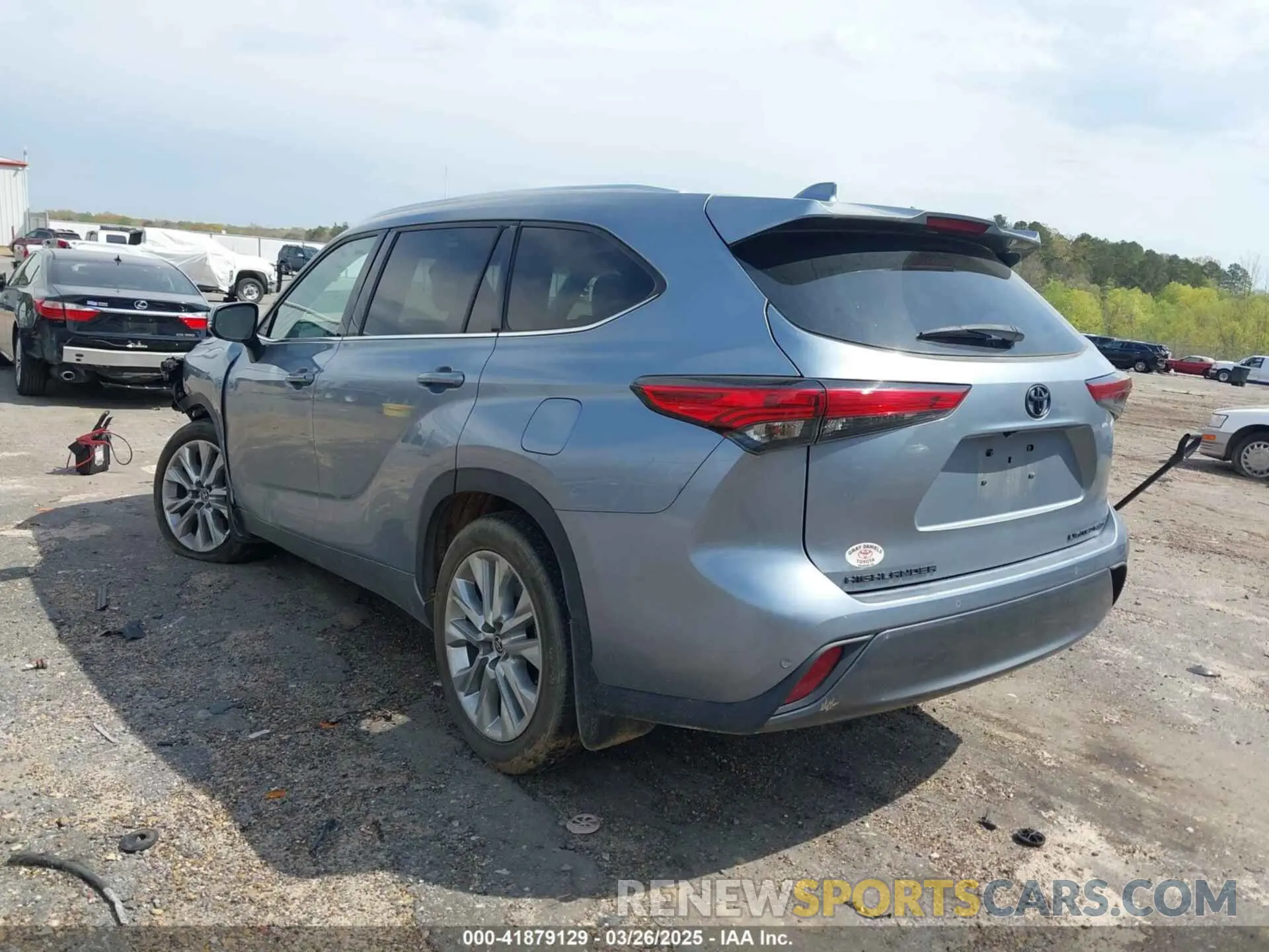 3 fotografías del automóvil dañado 5TDDZRBH2MS119878 TOYOTA HIGHLANDER 2021