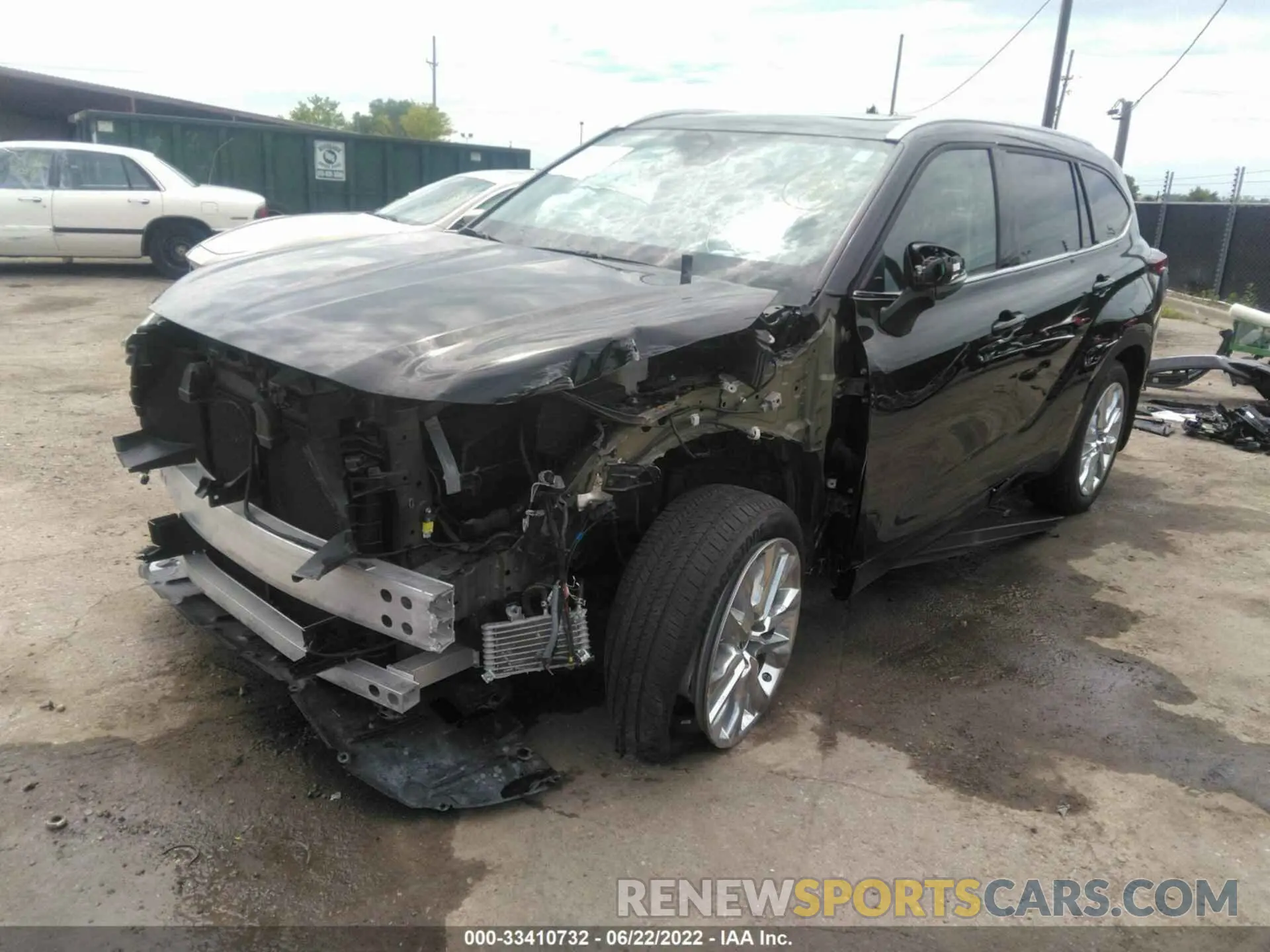 2 fotografías del automóvil dañado 5TDDZRBH5MS083216 TOYOTA HIGHLANDER 2021