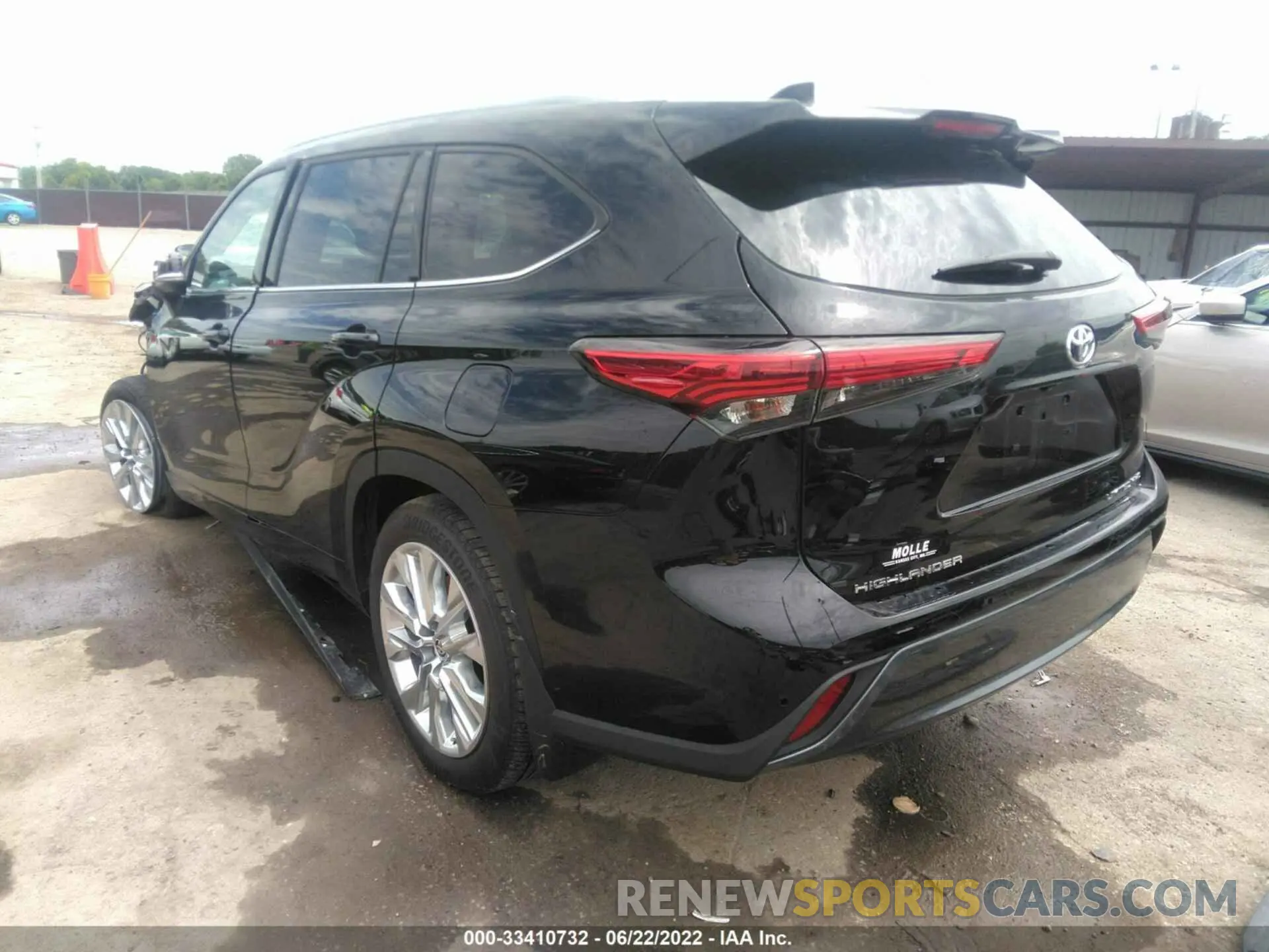 3 fotografías del automóvil dañado 5TDDZRBH5MS083216 TOYOTA HIGHLANDER 2021
