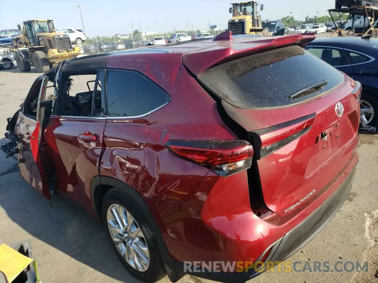 3 fotografías del automóvil dañado 5TDDZRBH5MS131975 TOYOTA HIGHLANDER 2021