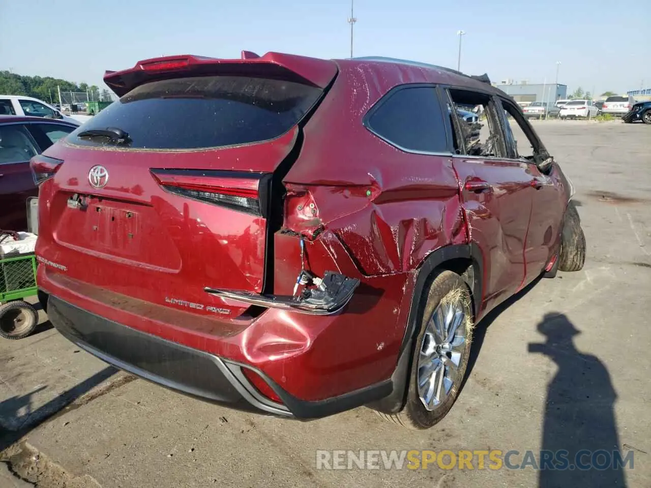 4 fotografías del automóvil dañado 5TDDZRBH5MS131975 TOYOTA HIGHLANDER 2021