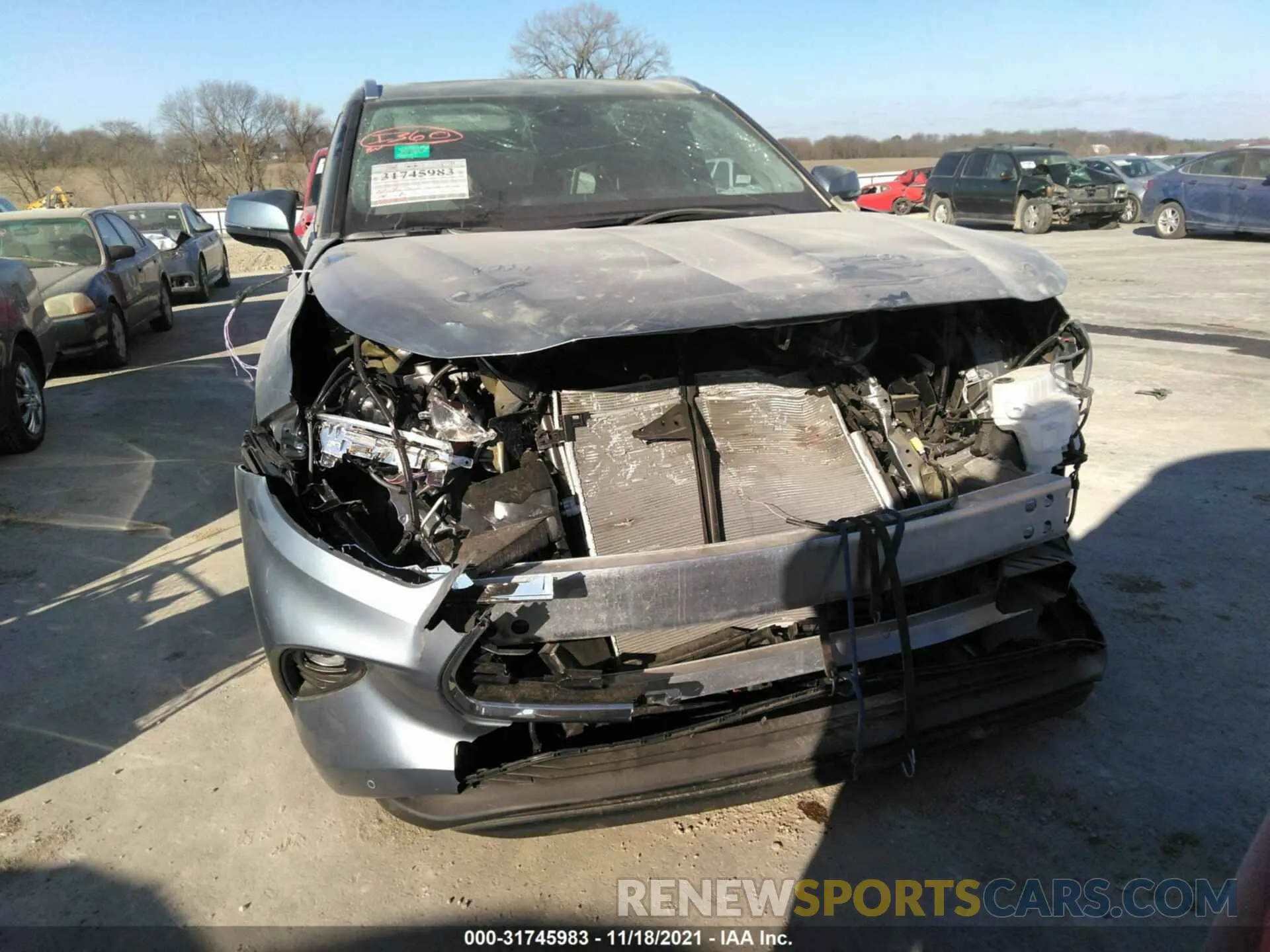 6 fotografías del automóvil dañado 5TDDZRBH7MS143819 TOYOTA HIGHLANDER 2021