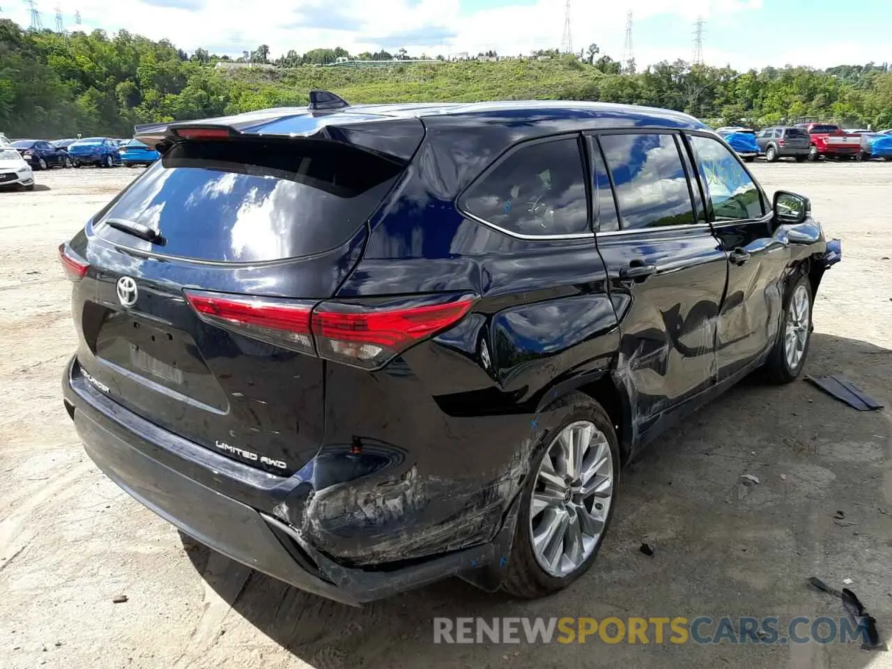 4 fotografías del automóvil dañado 5TDDZRBH7MS158983 TOYOTA HIGHLANDER 2021