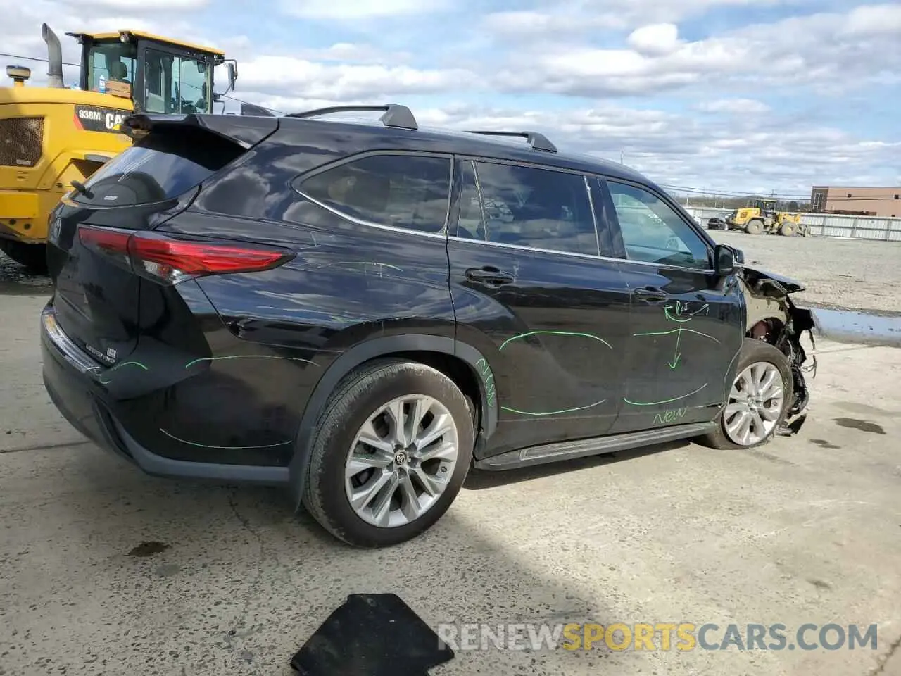 3 fotografías del automóvil dañado 5TDDZRBH8MS070640 TOYOTA HIGHLANDER 2021