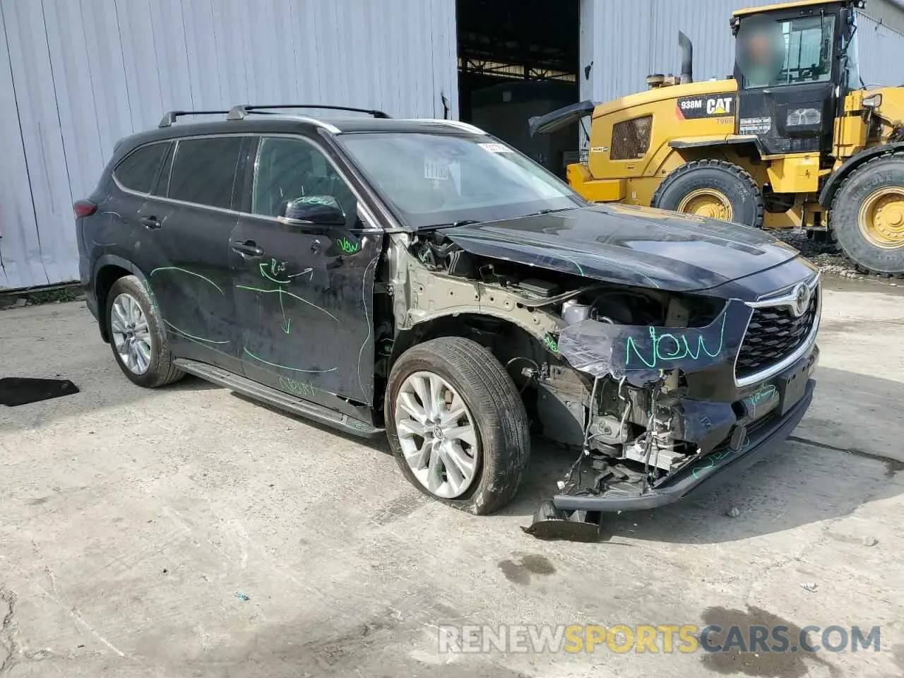4 fotografías del automóvil dañado 5TDDZRBH8MS070640 TOYOTA HIGHLANDER 2021