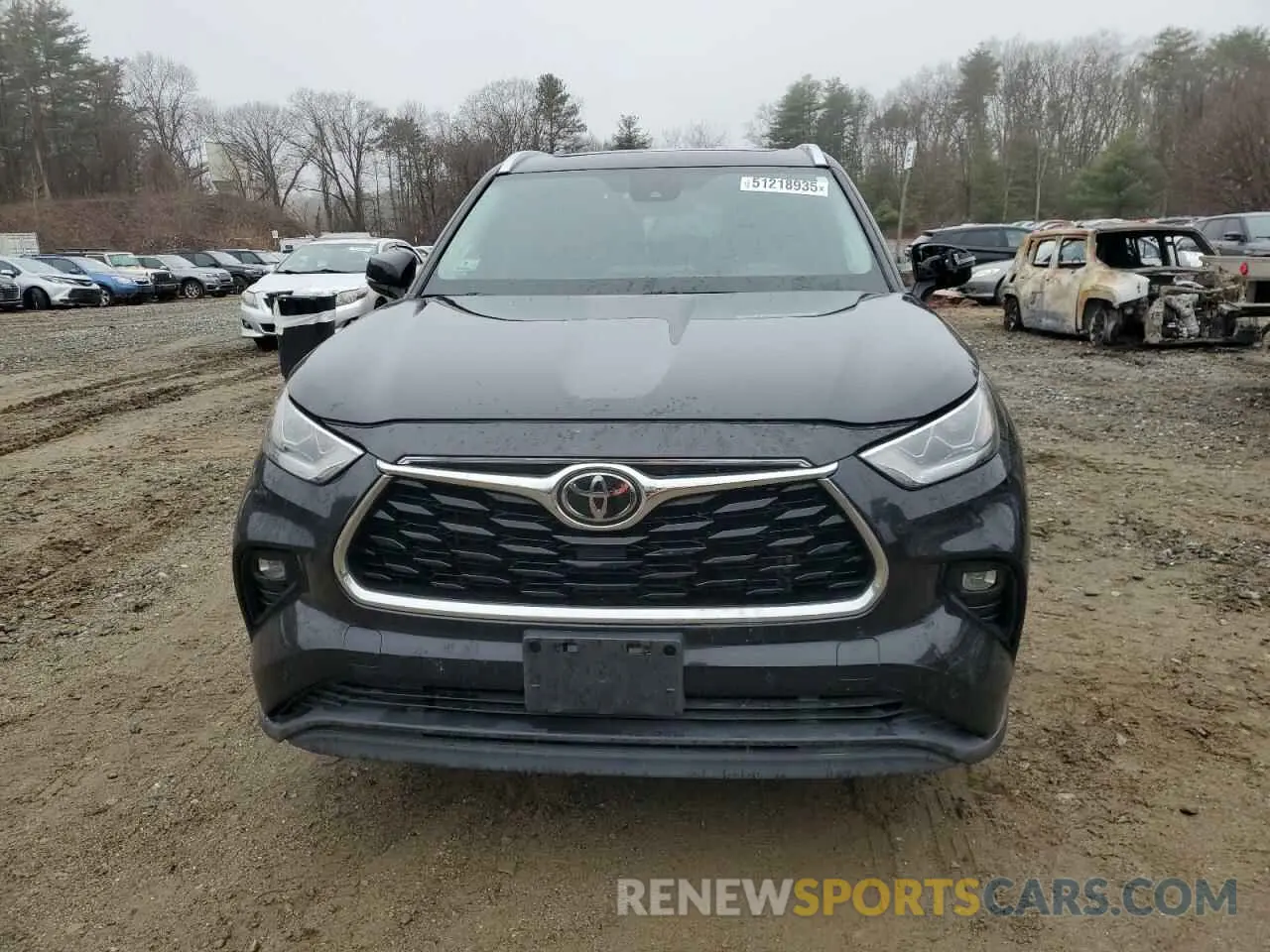 5 fotografías del automóvil dañado 5TDDZRBH8MS114121 TOYOTA HIGHLANDER 2021
