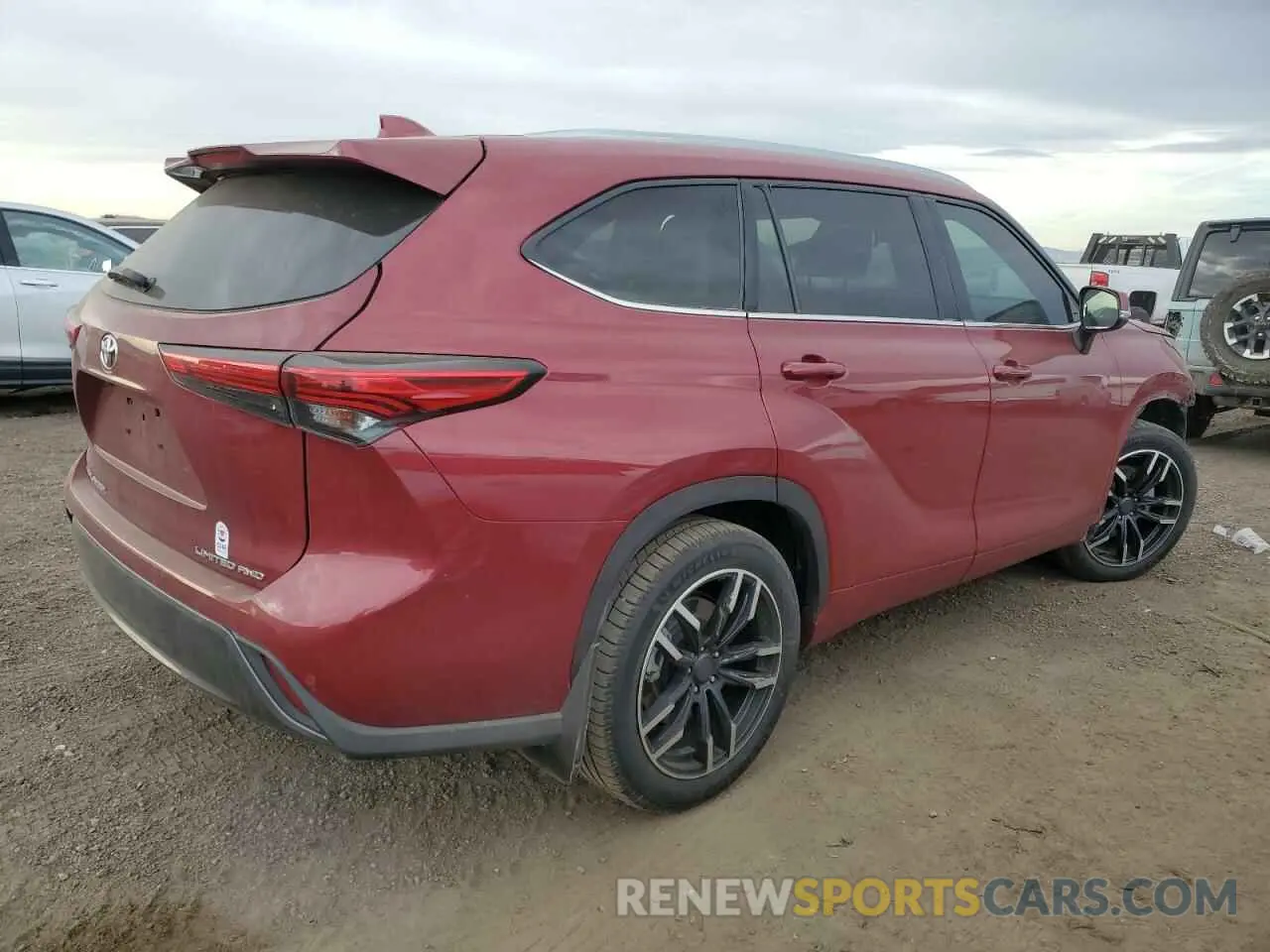 3 fotografías del automóvil dañado 5TDDZRBH8MS145353 TOYOTA HIGHLANDER 2021