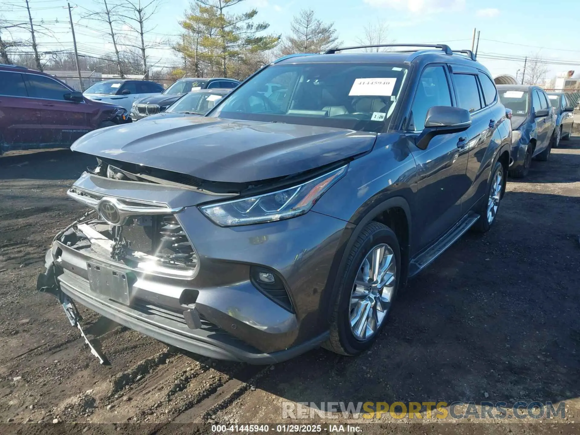 2 fotografías del automóvil dañado 5TDDZRBH8MS530265 TOYOTA HIGHLANDER 2021