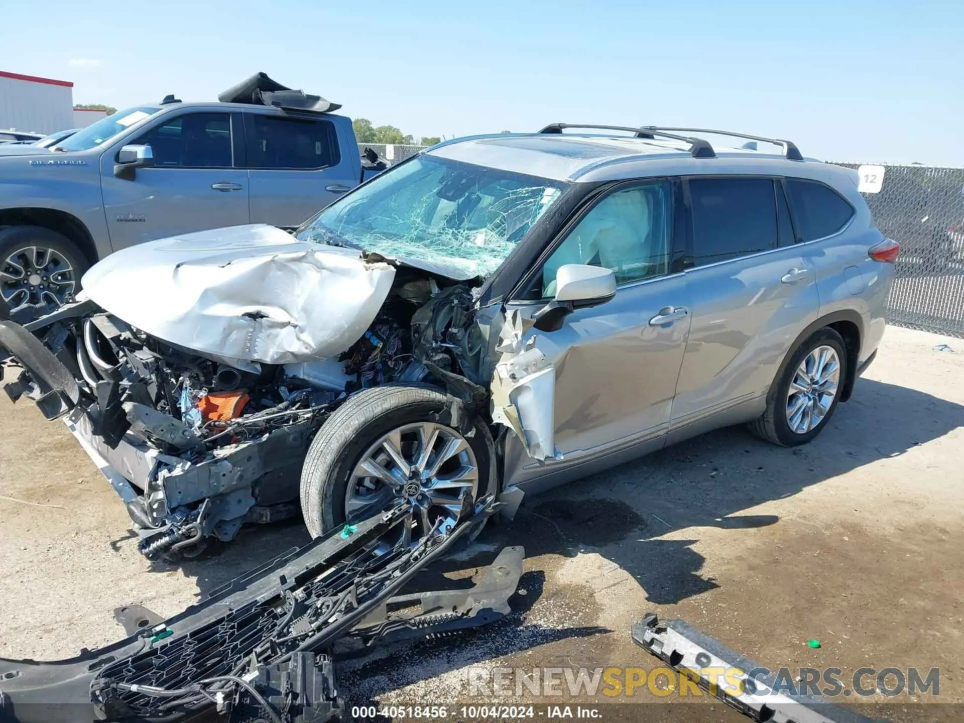 2 fotografías del automóvil dañado 5TDDZRBH8MS550810 TOYOTA HIGHLANDER 2021