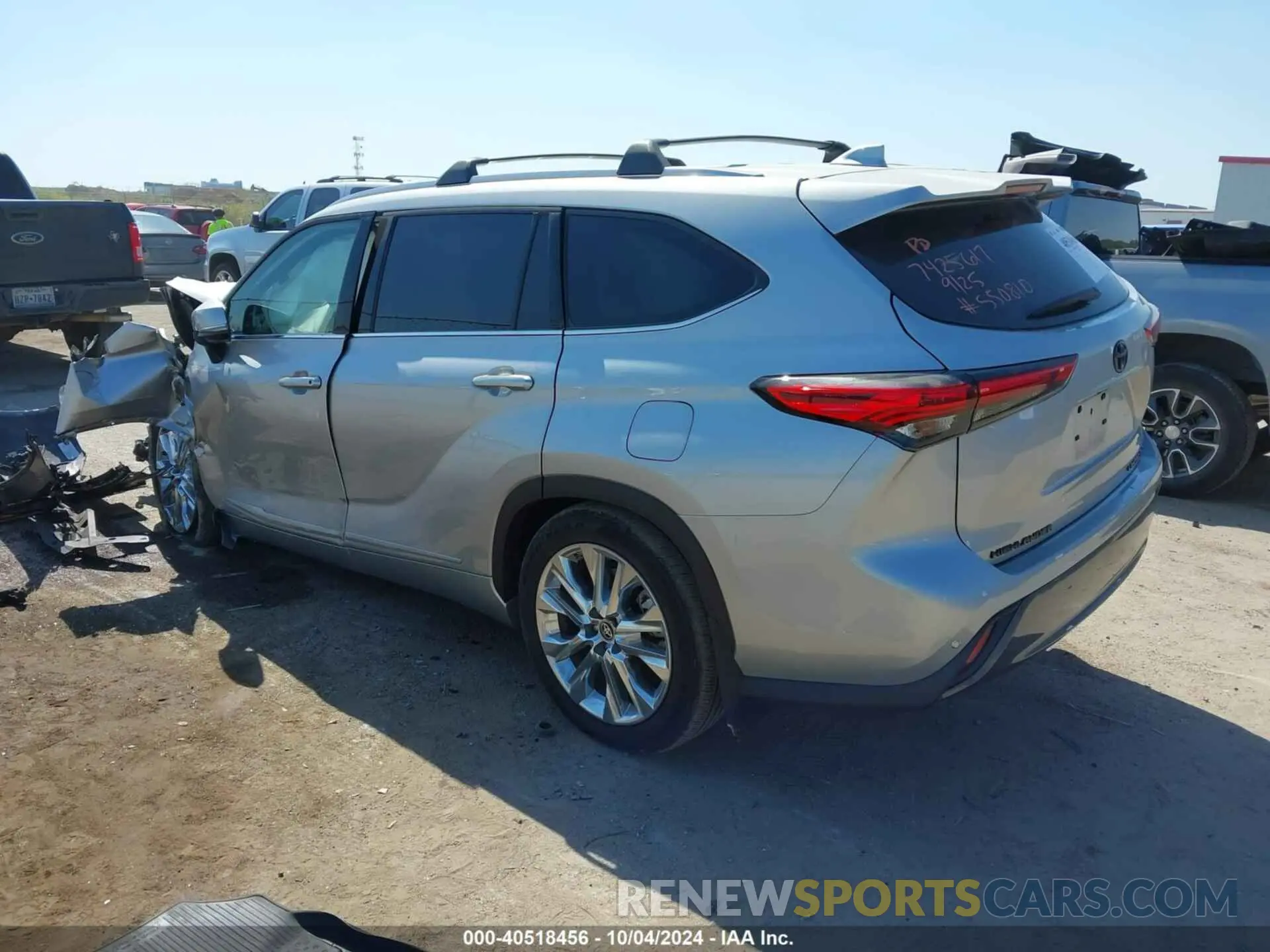 3 fotografías del automóvil dañado 5TDDZRBH8MS550810 TOYOTA HIGHLANDER 2021