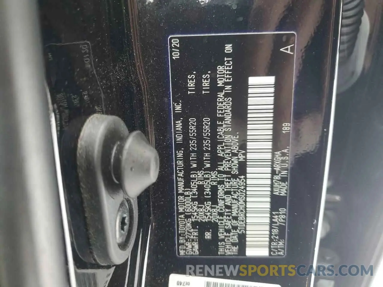 13 fotografías del automóvil dañado 5TDEBRCH0MS024954 TOYOTA HIGHLANDER 2021