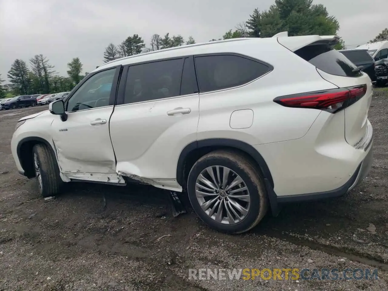 2 fotografías del automóvil dañado 5TDEBRCH0MS028390 TOYOTA HIGHLANDER 2021