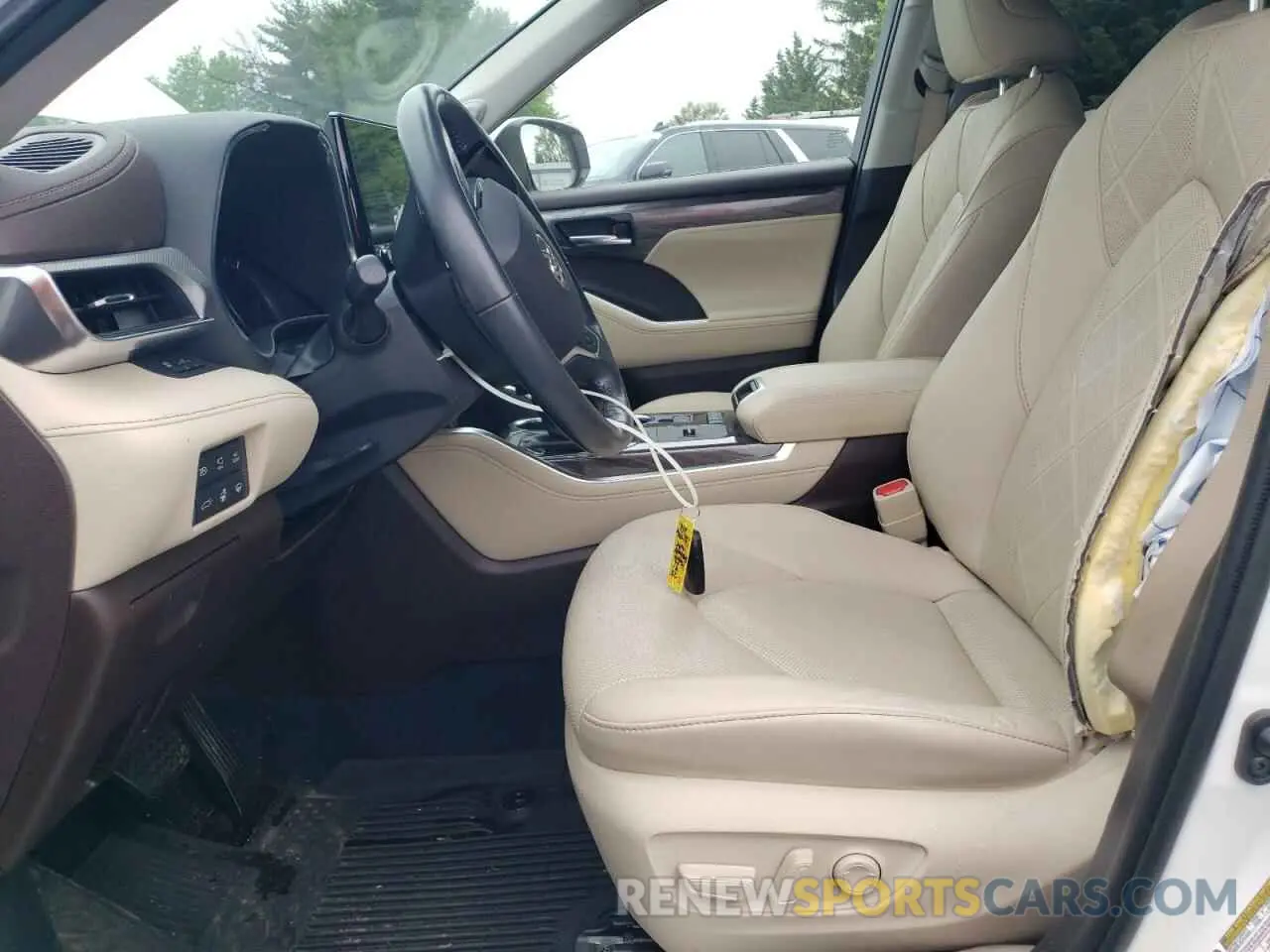 7 fotografías del automóvil dañado 5TDEBRCH0MS028390 TOYOTA HIGHLANDER 2021