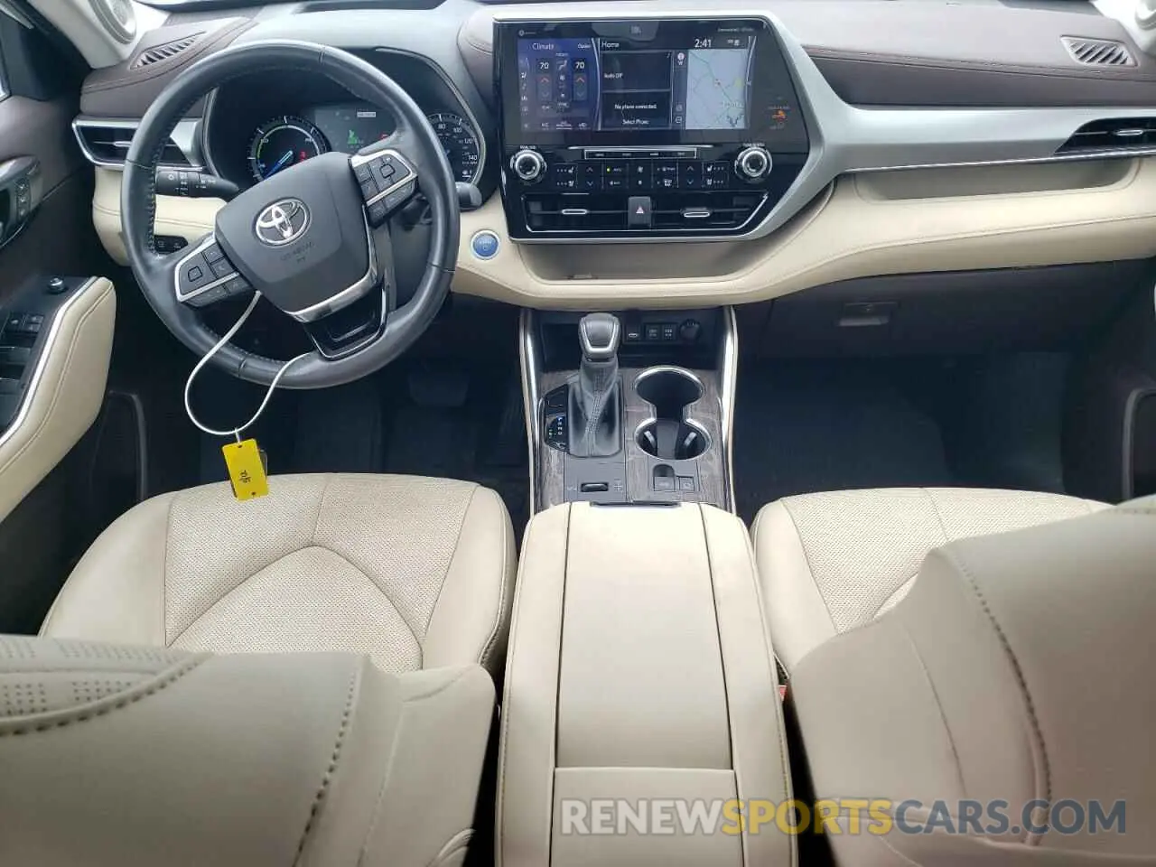 8 fotografías del automóvil dañado 5TDEBRCH0MS028390 TOYOTA HIGHLANDER 2021