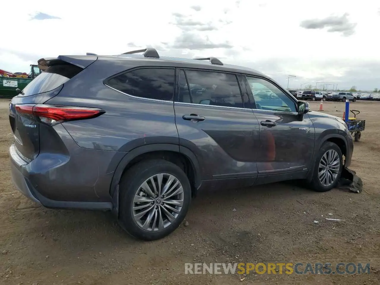 3 fotografías del automóvil dañado 5TDEBRCH0MS060921 TOYOTA HIGHLANDER 2021