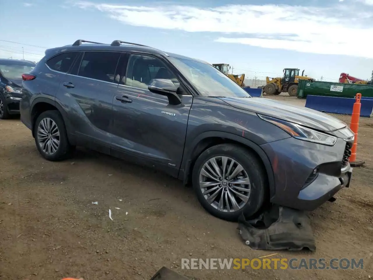 4 fotografías del automóvil dañado 5TDEBRCH0MS060921 TOYOTA HIGHLANDER 2021