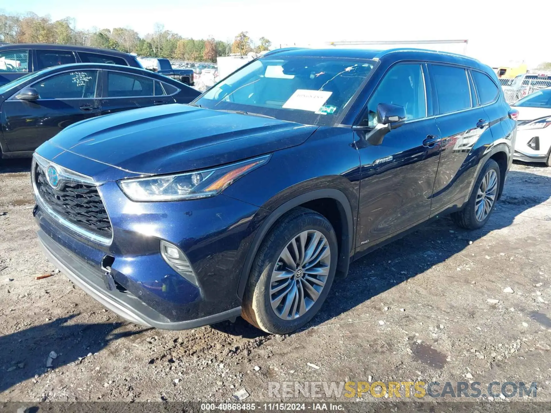 2 fotografías del automóvil dañado 5TDEBRCH1MS015082 TOYOTA HIGHLANDER 2021