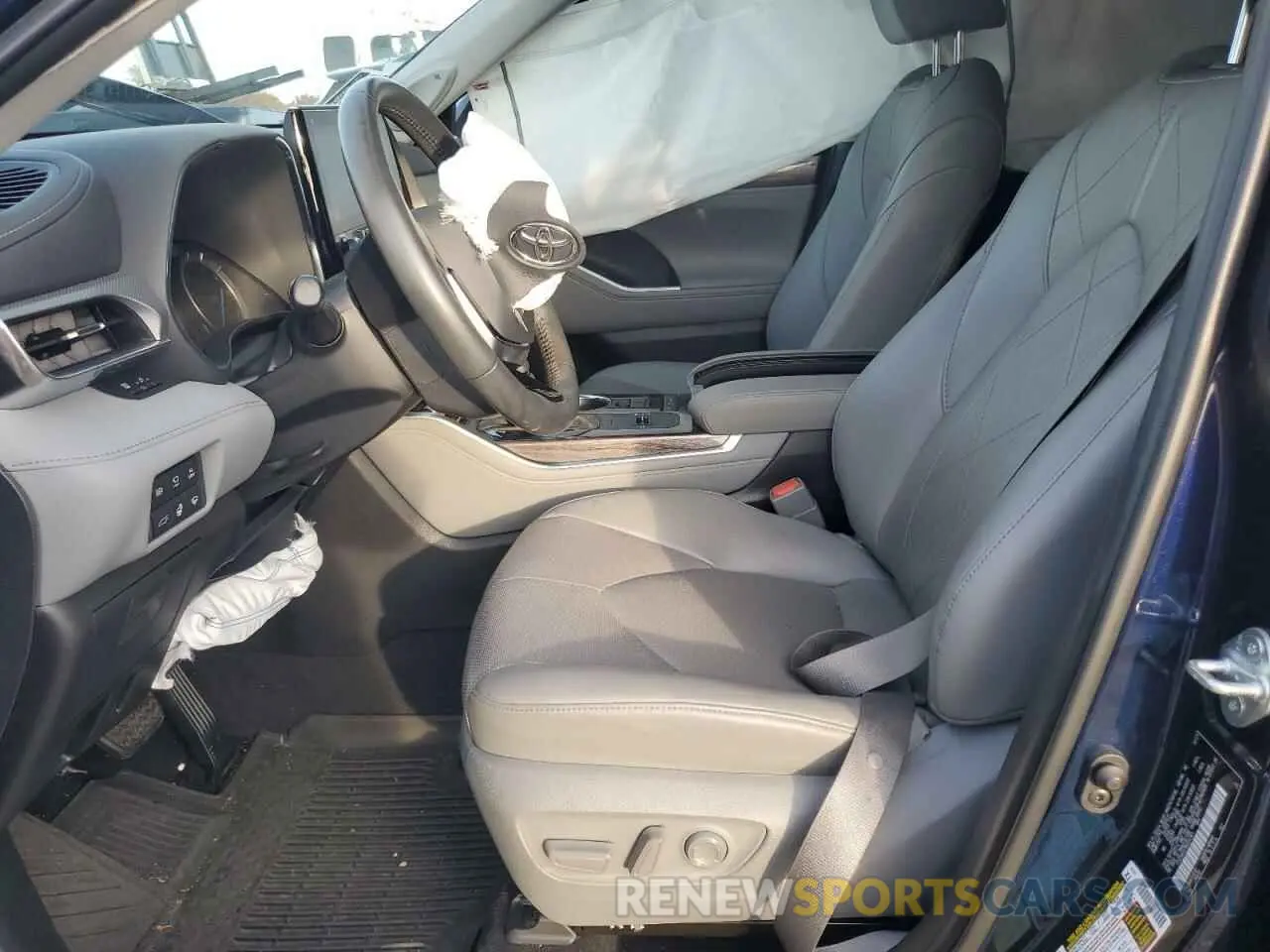 7 fotografías del automóvil dañado 5TDEBRCH1MS034361 TOYOTA HIGHLANDER 2021