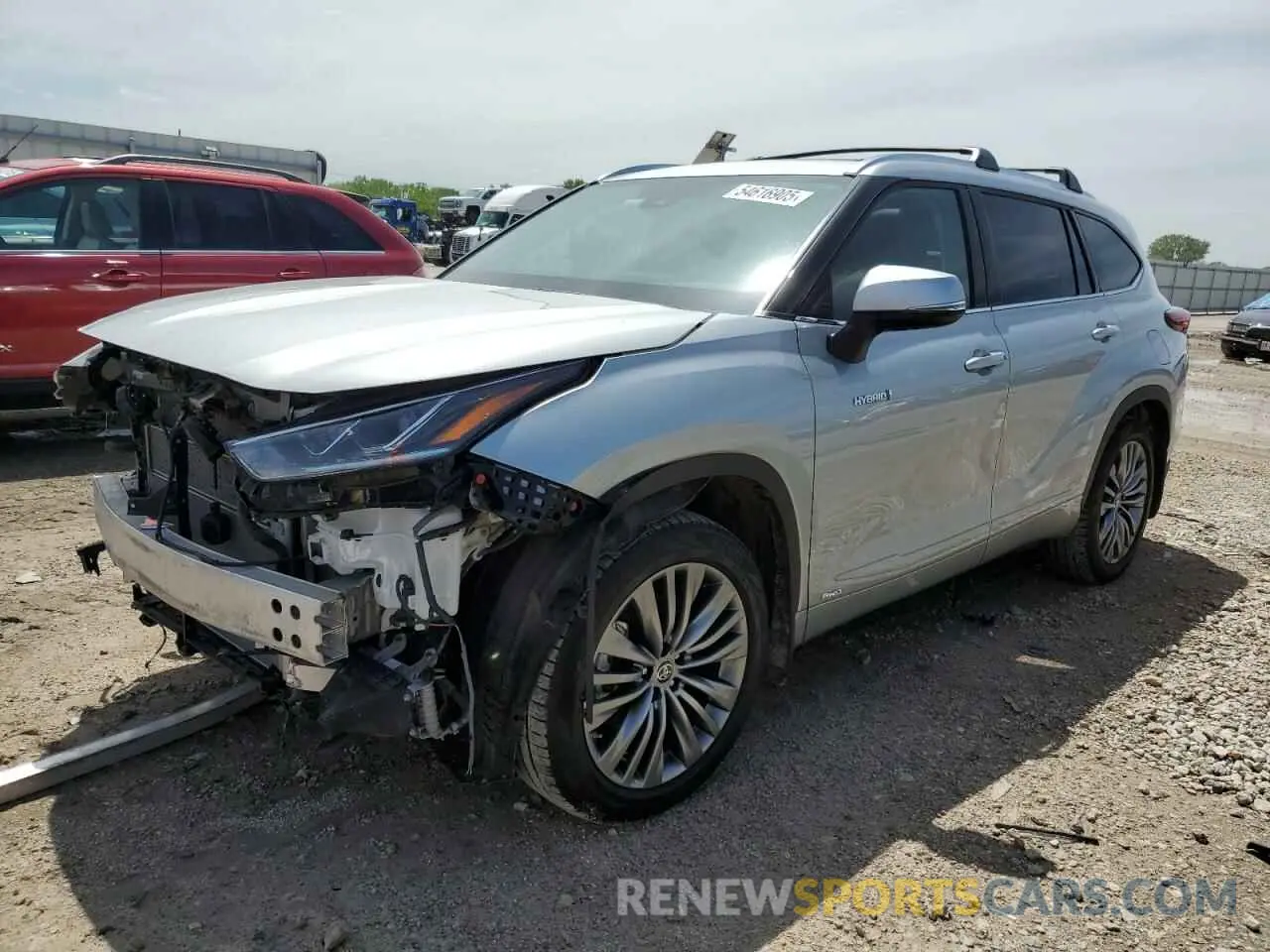 1 fotografías del automóvil dañado 5TDEBRCH1MS047076 TOYOTA HIGHLANDER 2021
