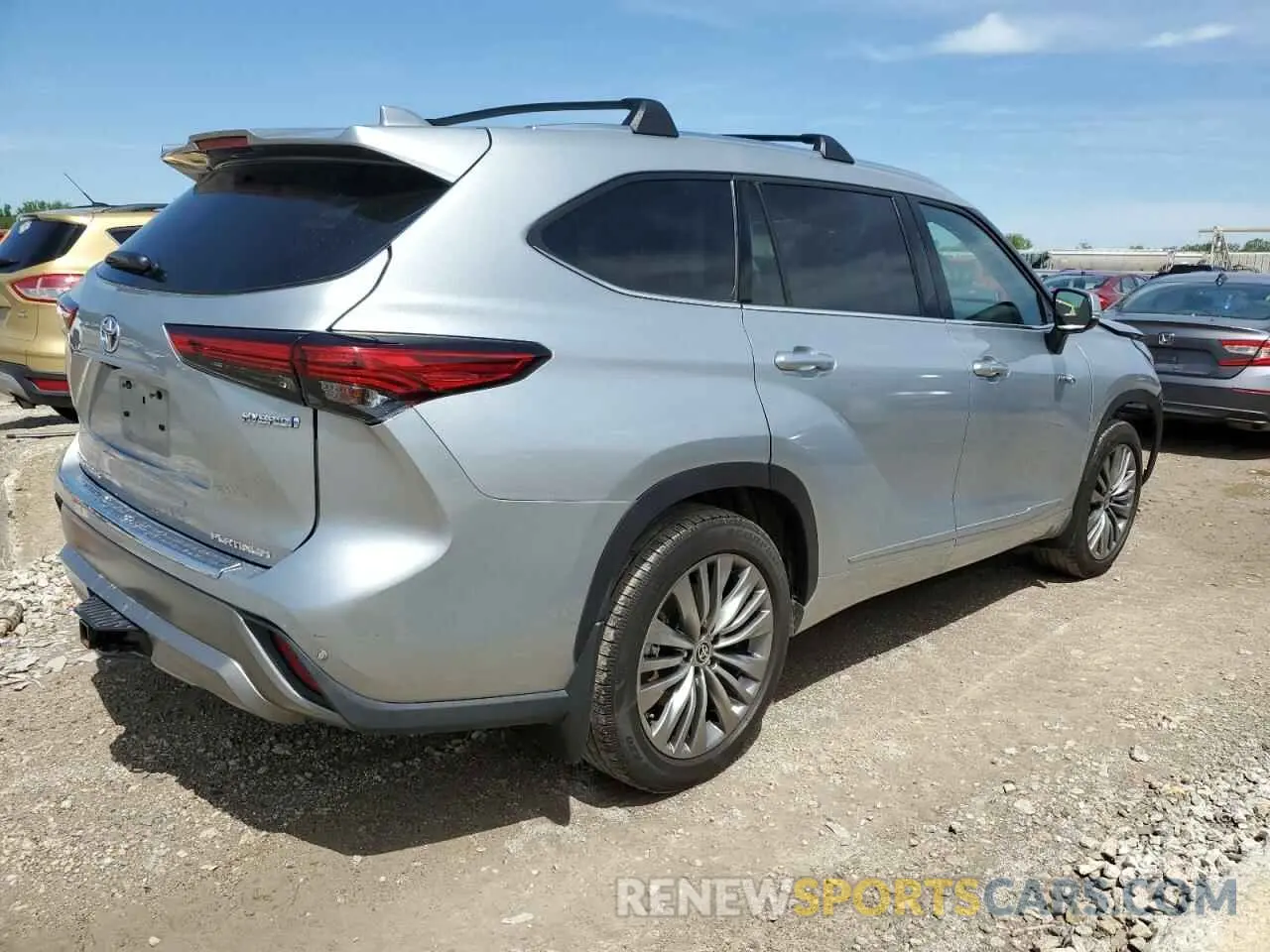 3 fotografías del automóvil dañado 5TDEBRCH1MS047076 TOYOTA HIGHLANDER 2021