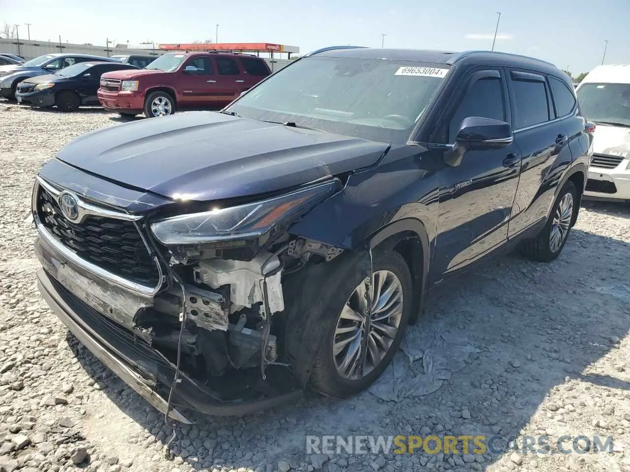 1 fotografías del automóvil dañado 5TDEBRCH2MS021540 TOYOTA HIGHLANDER 2021