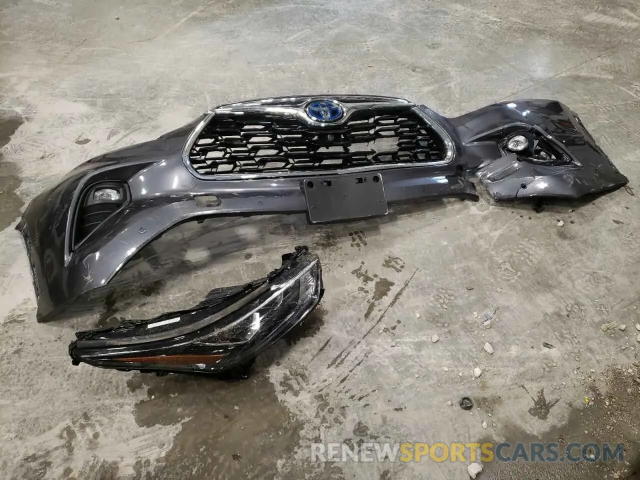 9 fotografías del automóvil dañado 5TDEBRCH2MS063450 TOYOTA HIGHLANDER 2021