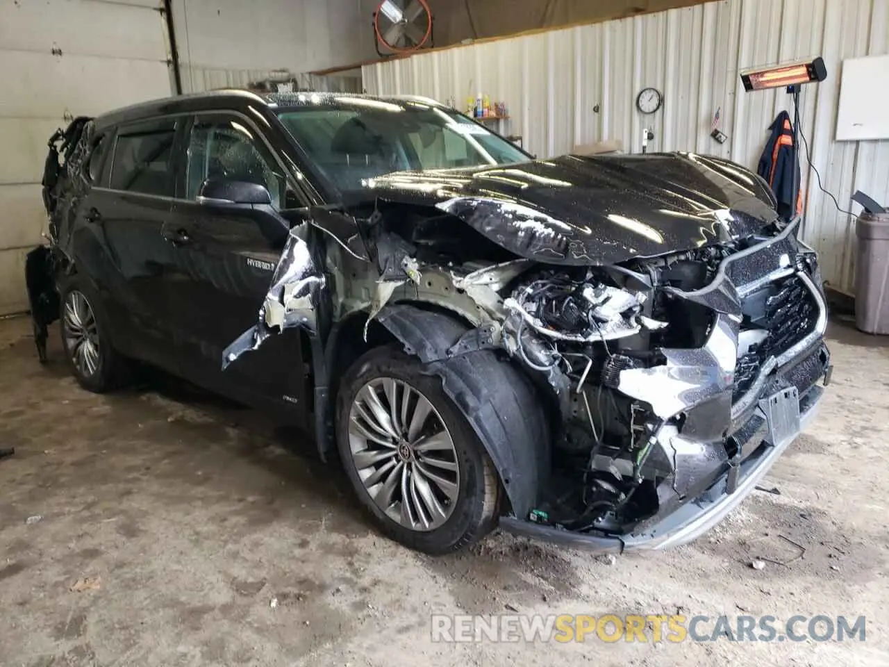 4 fotografías del automóvil dañado 5TDEBRCH2MS068048 TOYOTA HIGHLANDER 2021