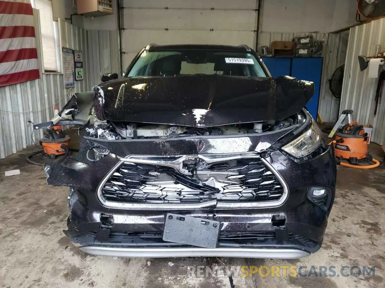 5 fotografías del automóvil dañado 5TDEBRCH2MS068048 TOYOTA HIGHLANDER 2021
