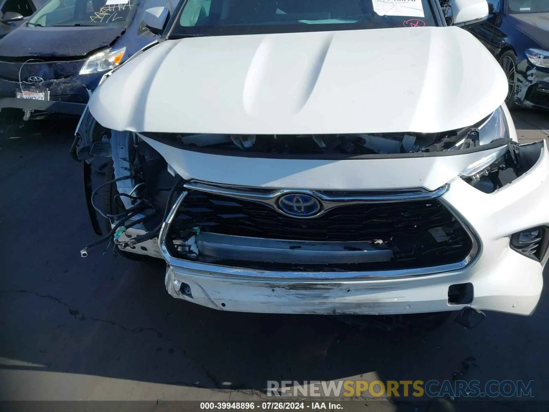 13 fotografías del automóvil dañado 5TDEBRCH4MS027775 TOYOTA HIGHLANDER 2021