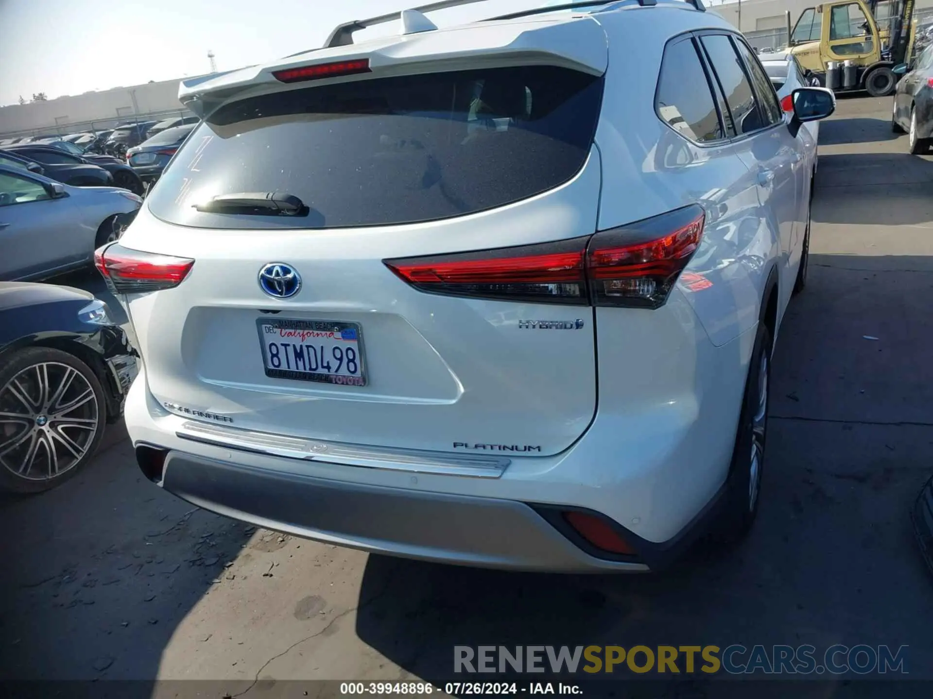 17 fotografías del automóvil dañado 5TDEBRCH4MS027775 TOYOTA HIGHLANDER 2021