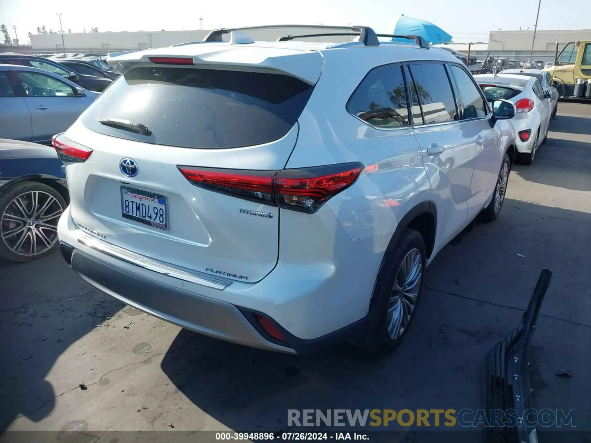 4 fotografías del automóvil dañado 5TDEBRCH4MS027775 TOYOTA HIGHLANDER 2021