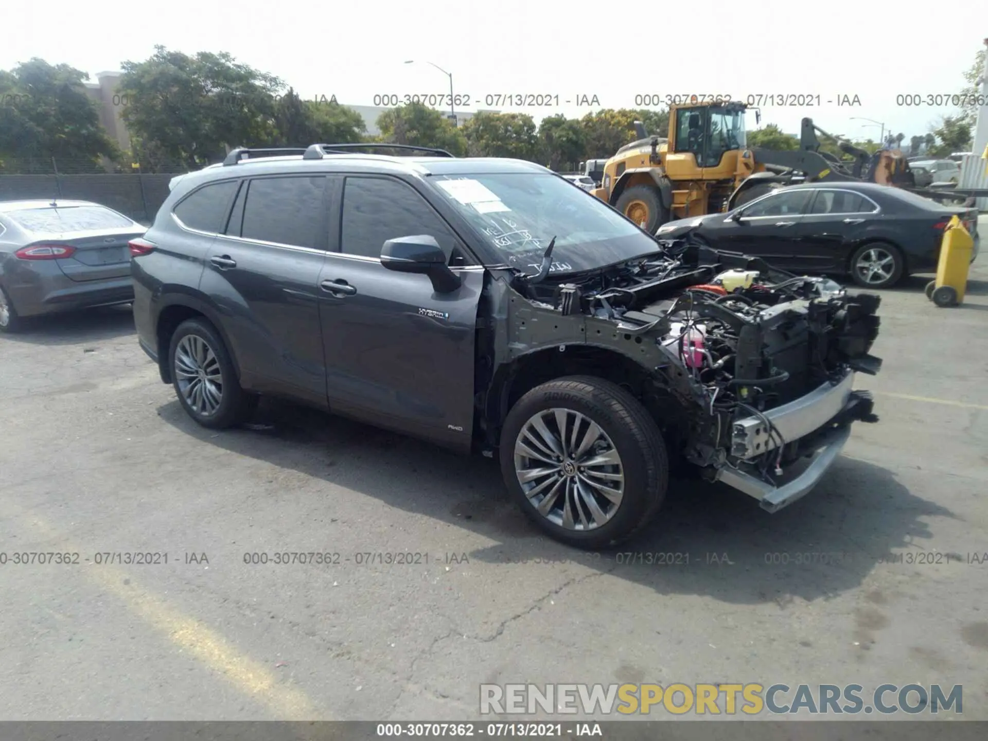 1 fotografías del automóvil dañado 5TDEBRCH4MS029896 TOYOTA HIGHLANDER 2021