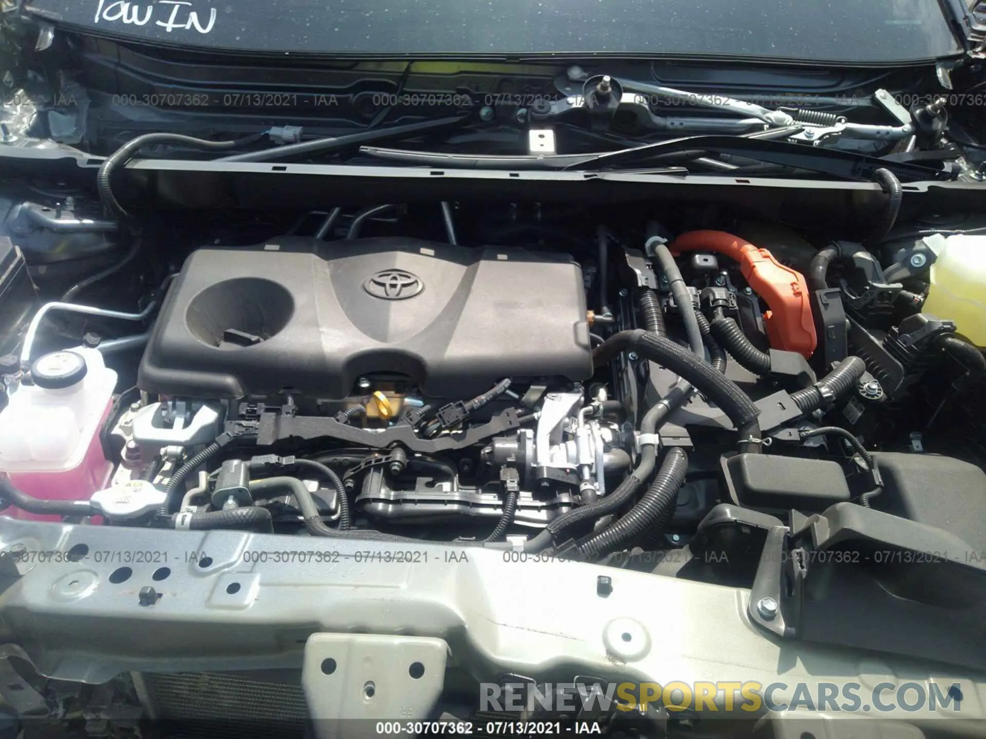 10 fotografías del automóvil dañado 5TDEBRCH4MS029896 TOYOTA HIGHLANDER 2021