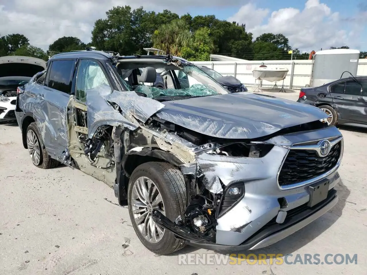 1 fotografías del automóvil dañado 5TDEBRCH6MS022318 TOYOTA HIGHLANDER 2021