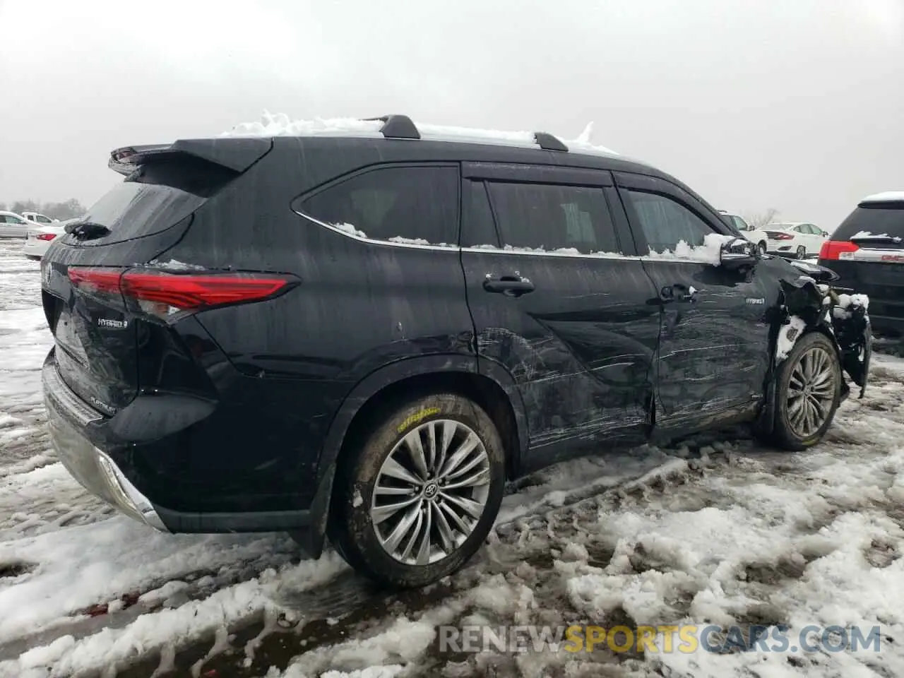 3 fotografías del automóvil dañado 5TDEBRCH6MS024781 TOYOTA HIGHLANDER 2021