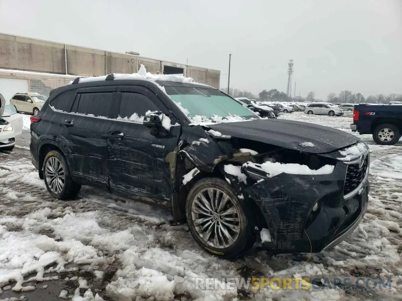 4 fotografías del automóvil dañado 5TDEBRCH6MS024781 TOYOTA HIGHLANDER 2021