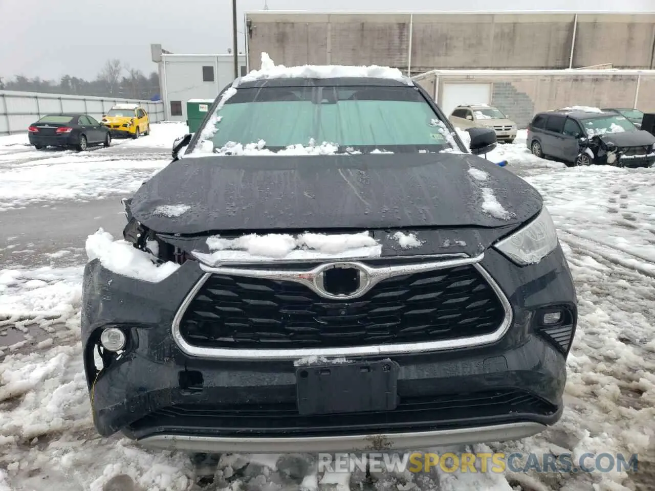 5 fotografías del automóvil dañado 5TDEBRCH6MS024781 TOYOTA HIGHLANDER 2021