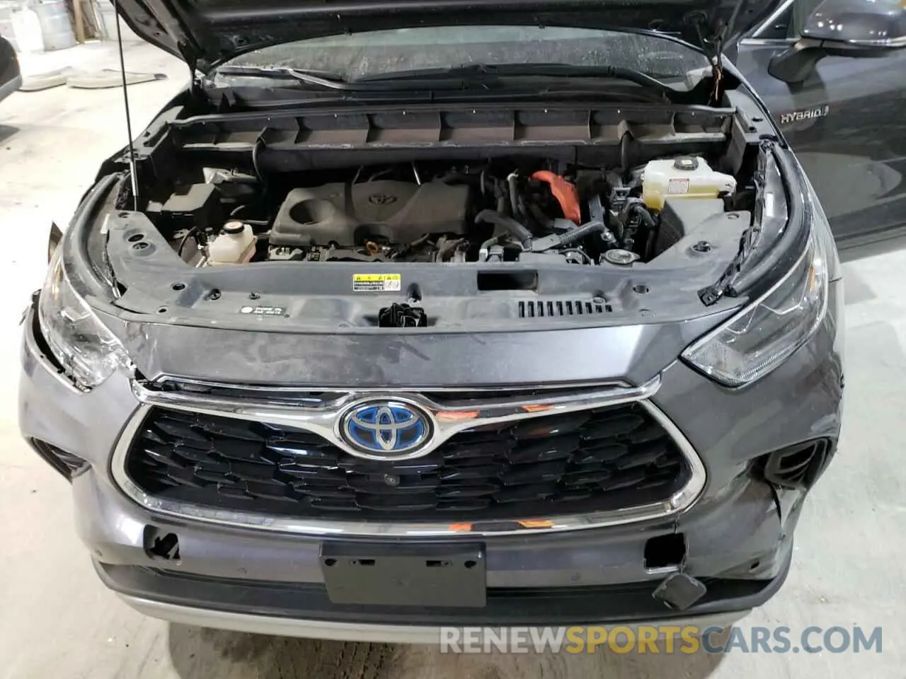 11 fotografías del automóvil dañado 5TDEBRCH6MS029382 TOYOTA HIGHLANDER 2021