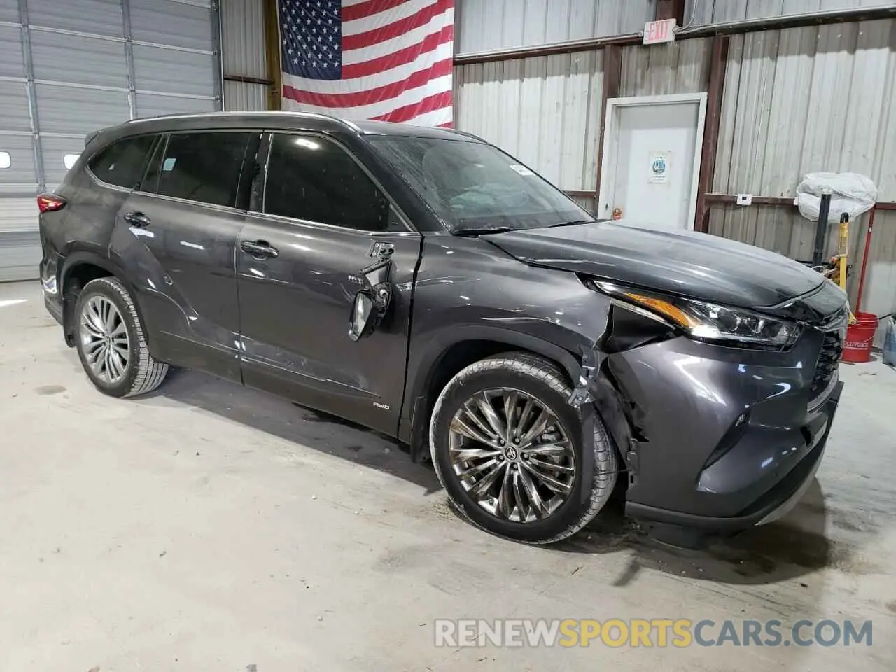 4 fotografías del automóvil dañado 5TDEBRCH6MS029382 TOYOTA HIGHLANDER 2021